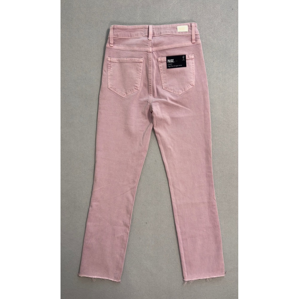 NWT Women's Paige Cindy High Rise Straight Raw Hem Ankle Jeans Size (waist) 25" - Picture 8 of 13